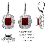 Sterling Silver Semi Mount Earrings Setting Cushion CU 9x7mm - Syzjewelry